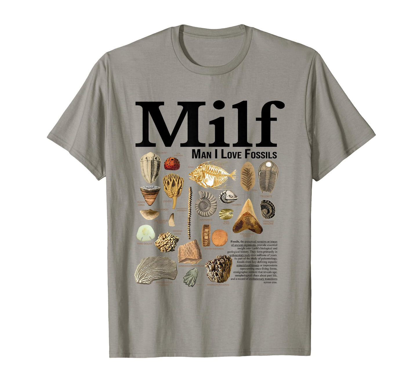 Milf Man I Love Fossils Retro T-Shirt