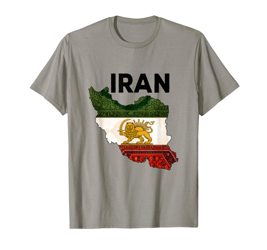 Free Iran Lion and Sun Flag – Persian Heritage Symbol Design T-Shirt