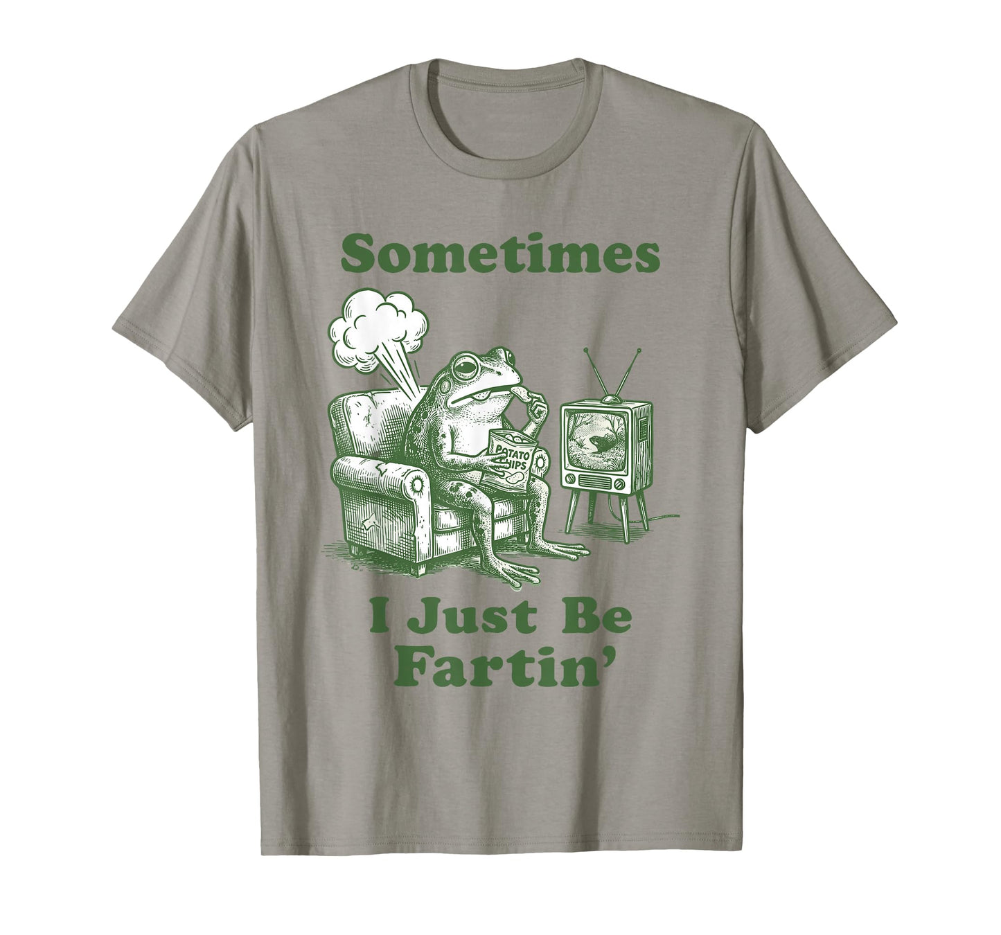 Sometimes I Just Be Fartin Frog Funny Meme Retro Lazy Toad T-Shirt