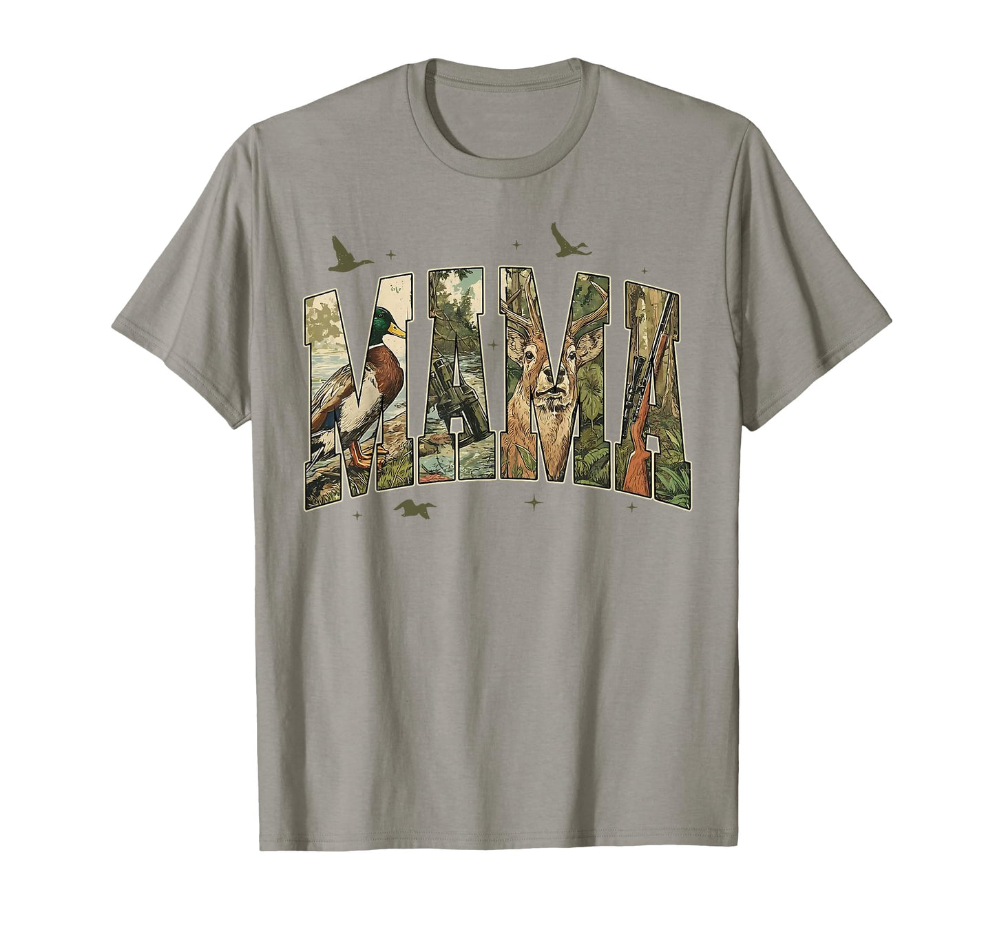 Camo Hunting Mama Deer Duck Hunting Wife Mom Mother's Day T-Shirt