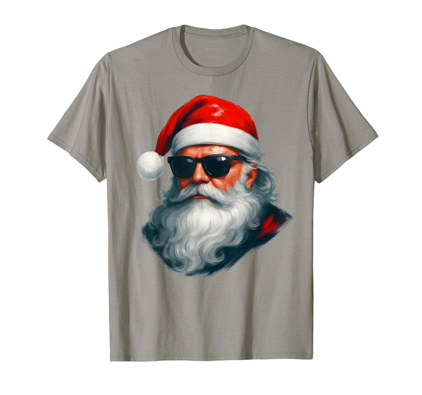 Santa Face Retro Sunglasses Funny Christmas Pajama Mens Boys T-Shirt