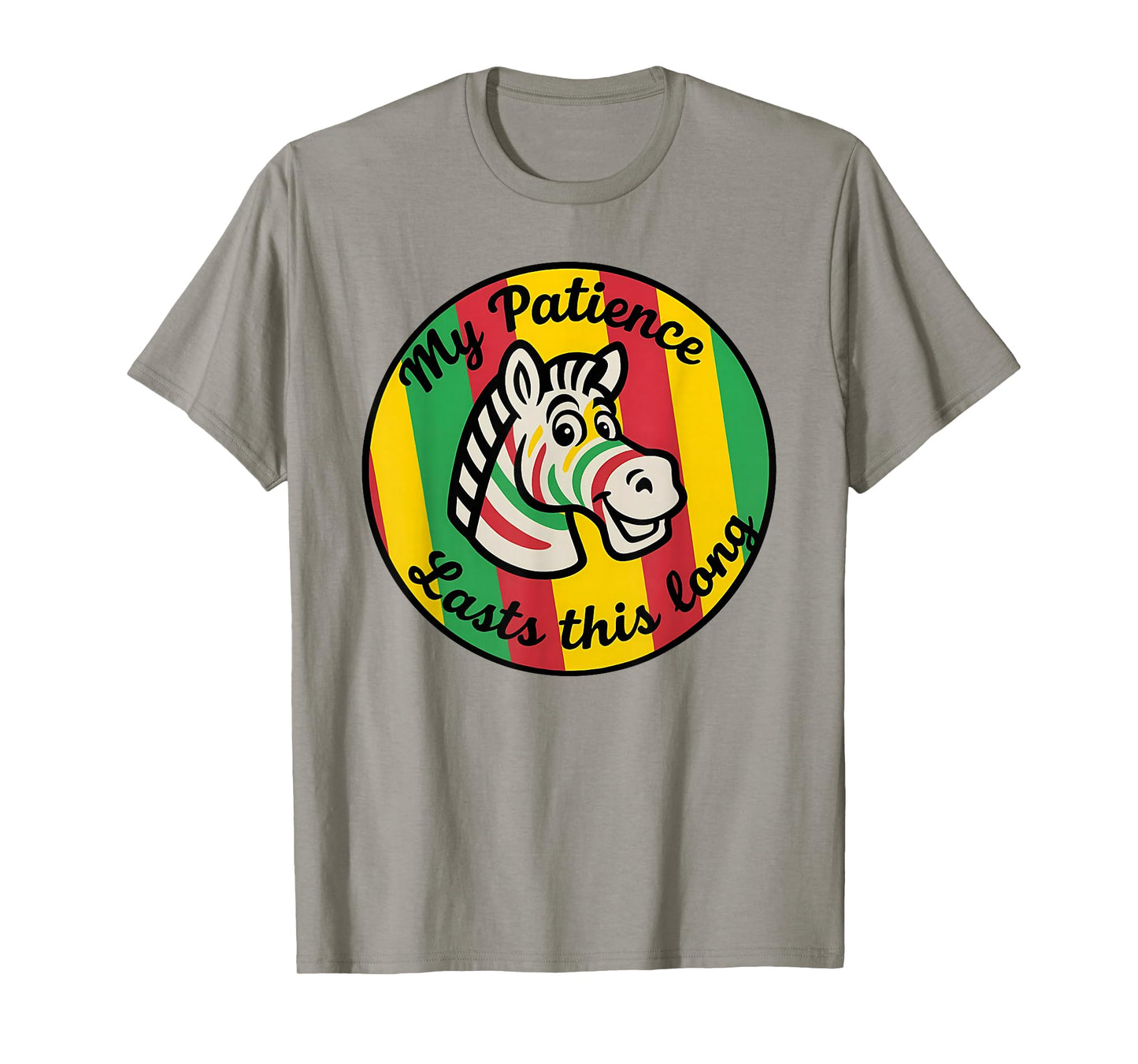 My Patience Lasts This Long Vibrant Retro Zebra Animal Lover T-Shirt