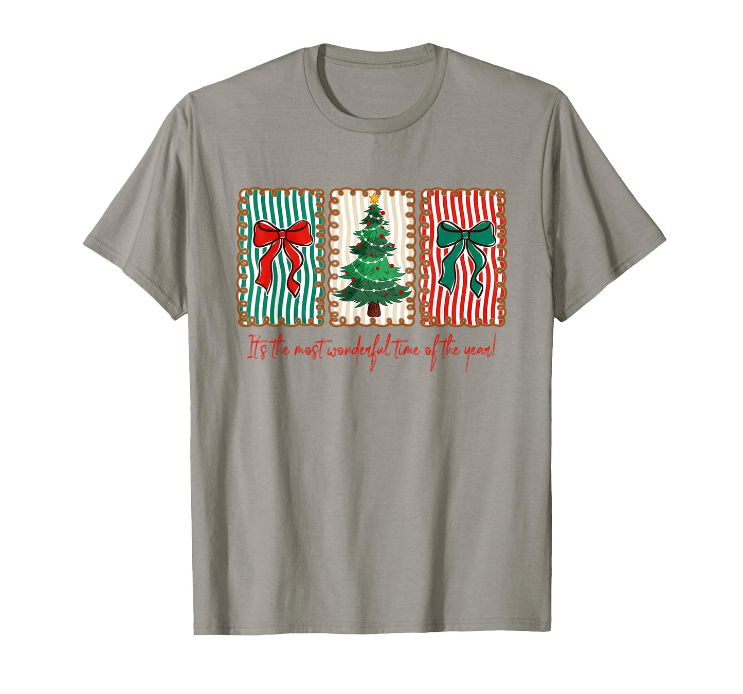 It's The Most Wonderful Time of The Year Xmas Tree Coquette T-Shirt