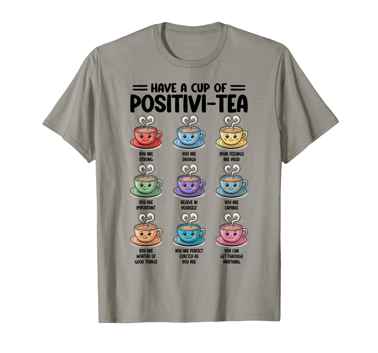 Have A Cup of Positivi-Tea Counselor Christmas Mental Health T-Shirt
