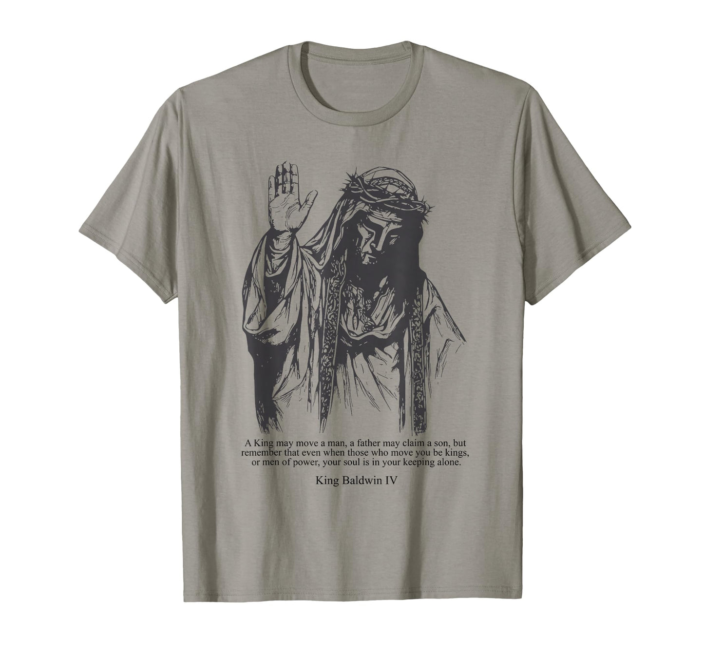 Sliver Mask King Baldwin IV Meme The Leper King Warrior T-Shirt