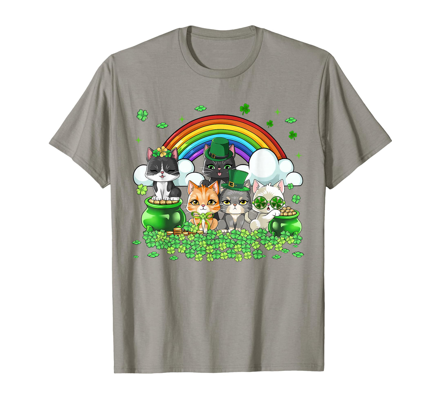 St Patricks Day Cats Saint Paddys Kitten Women Girls Kids T-Shirt