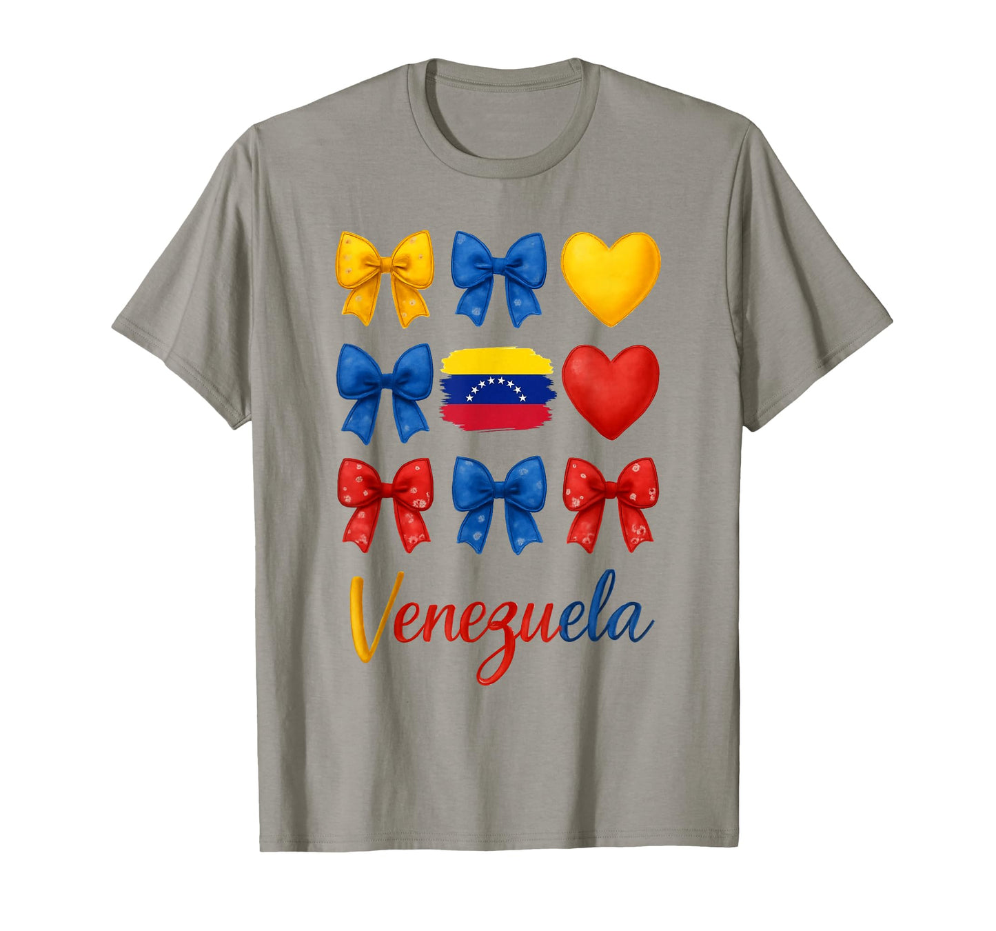Venezuela Hispanic Heritage Month Bow Venezuelan Flag Girls T-Shirt