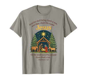 Jesus Nativity Christian Christmas Bible Pjs Toddler Pajama T-Shirt