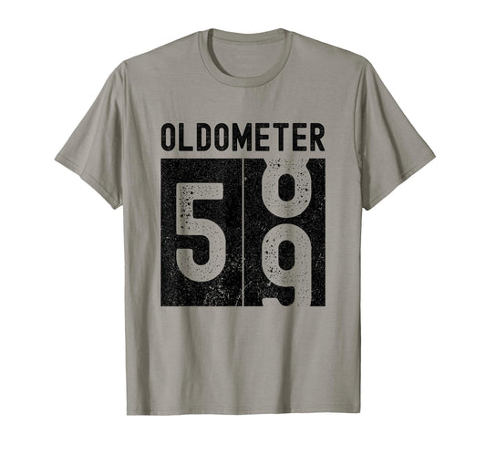 Oldometer 59th Birthday Funny Retro Turning 59 Years Old Men T-Shirt