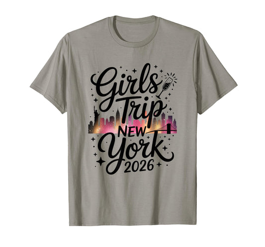 Girls Trip New York 2026 City Skyline Travel Crew T-Shirt