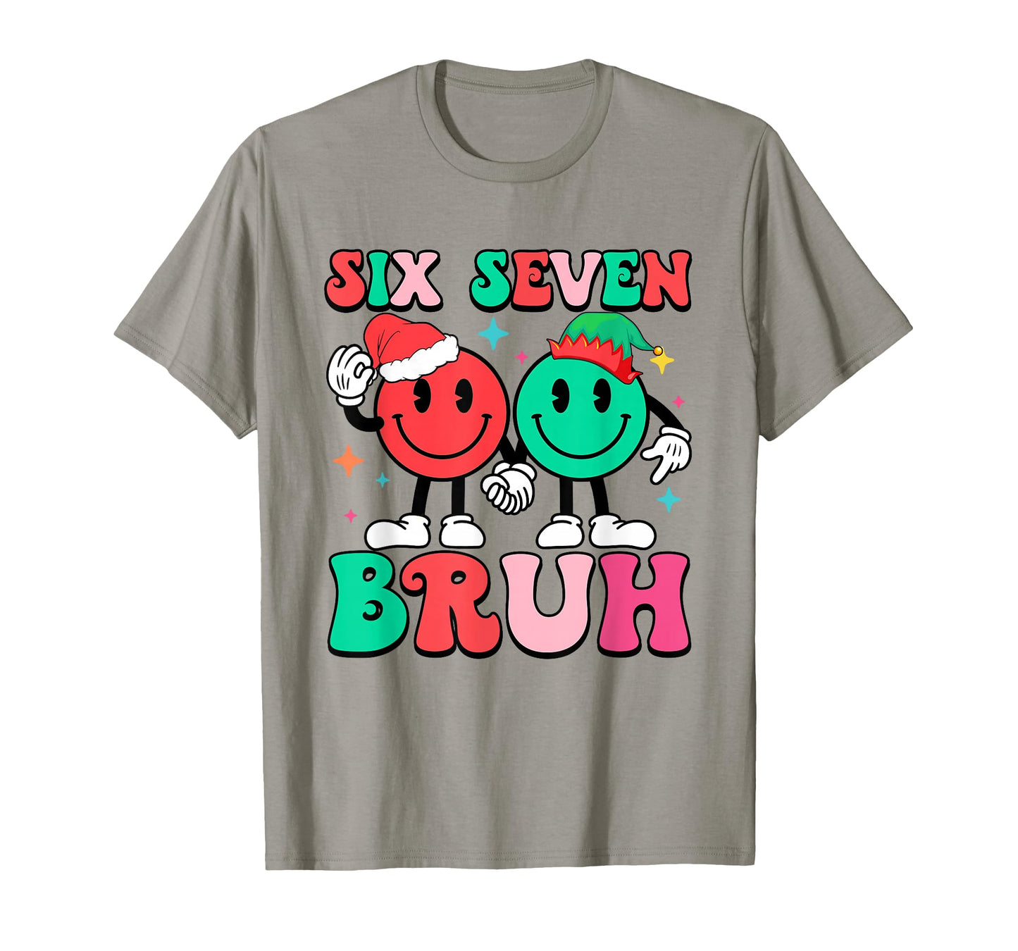 6 7 Meme Six Seven Xmas Funny 67 Christmas Boys Girls Kids T-Shirt