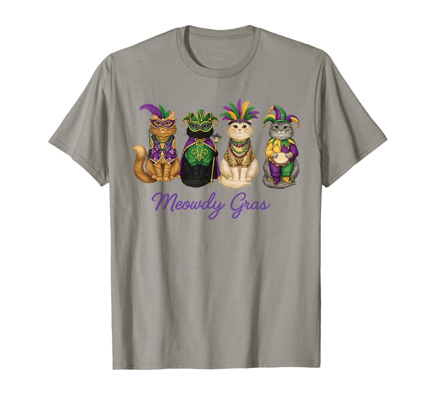 Meowdi Gras Mardi Gras Cat Lover New Orleans Louisiana T-Shirt