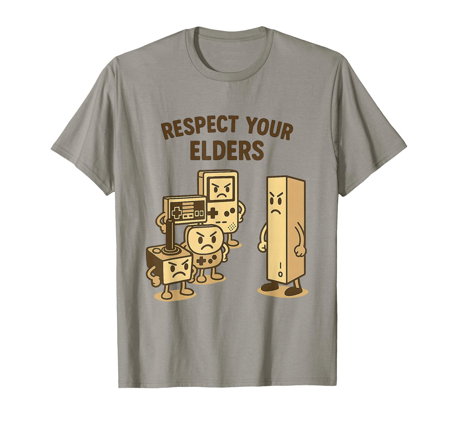 Video Game Respect Your Elders Retro 80 90s Old Gamer Gaming T-Shirt