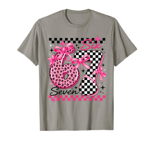 67 Leopard Checkered Six Seven Meme 6-7 Teachers T-Shirt