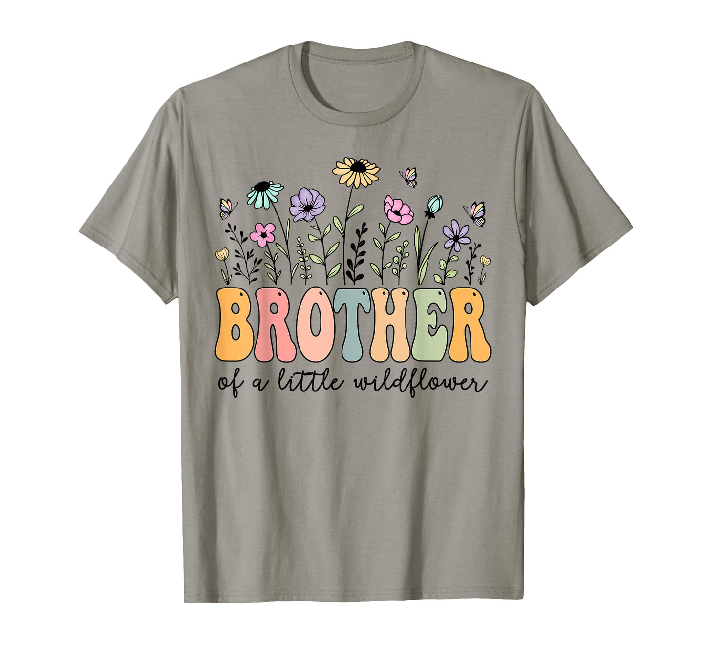 Brother of The Little Wildflower Birthday Girl Party T-Shirt