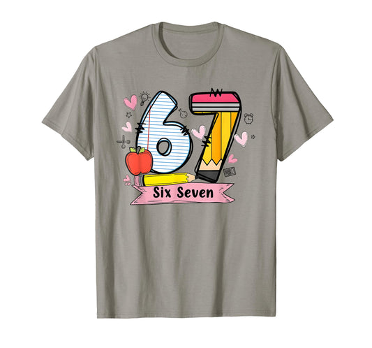 67 Shirt for Teachers 67 Meme Women Teacher Six Seven T-Shirt