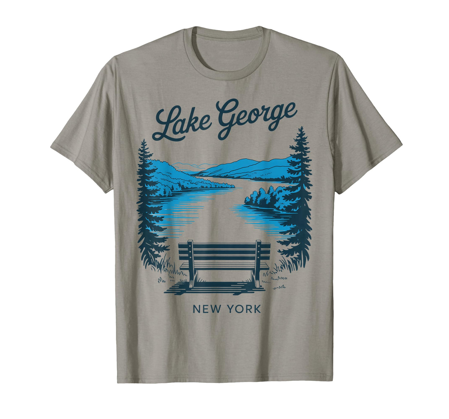 Lake George Vintage Travel Scenic View T-Shirt