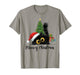 Moewy Christmas Cute Cat Santa Hat Xmas Women Girl T-Shirt