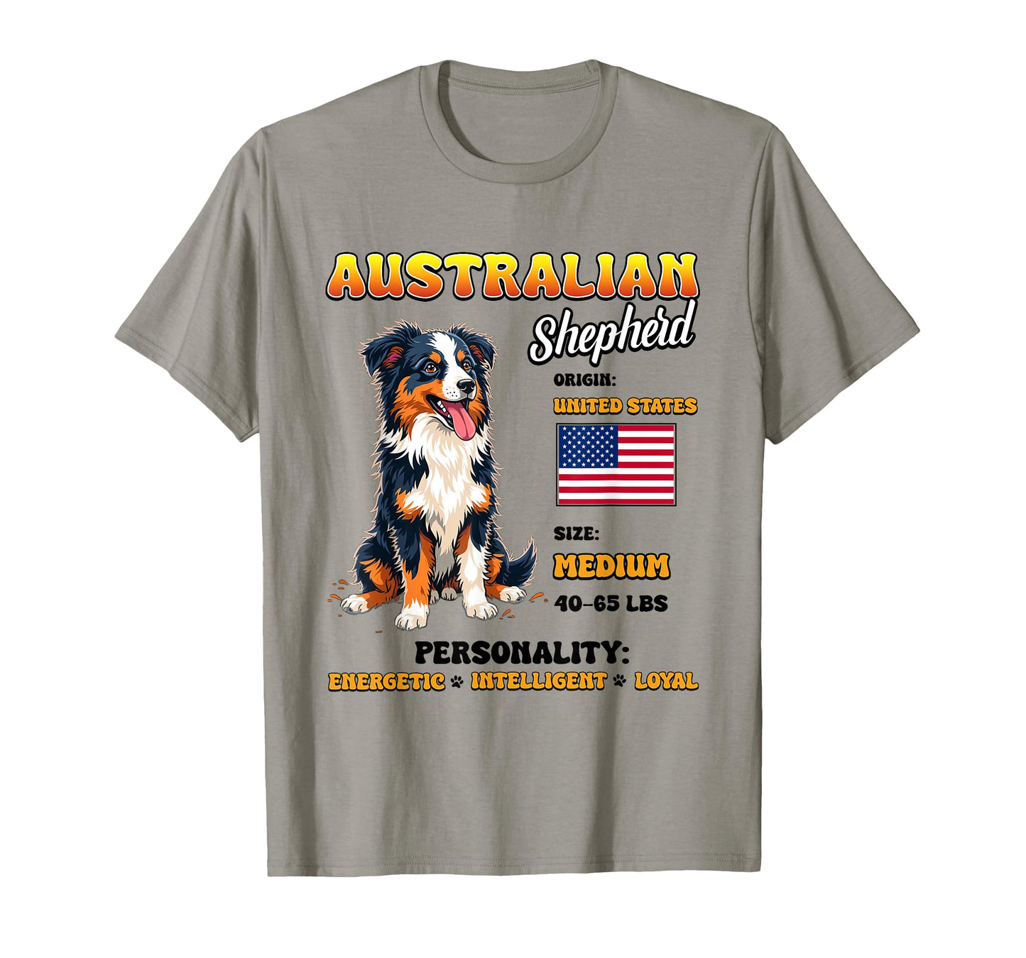 Australian Shepherd Design for Men Women Kids T-Shirt
