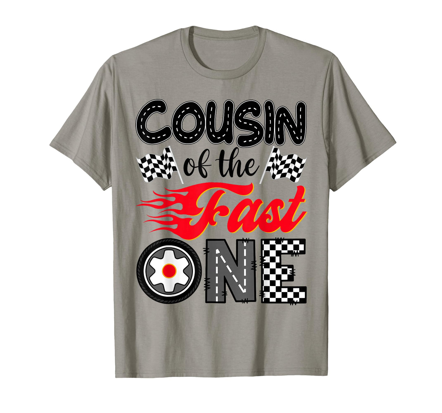 Cousin of The Fast One 1st Birthday Racing Car Family T-Shirt