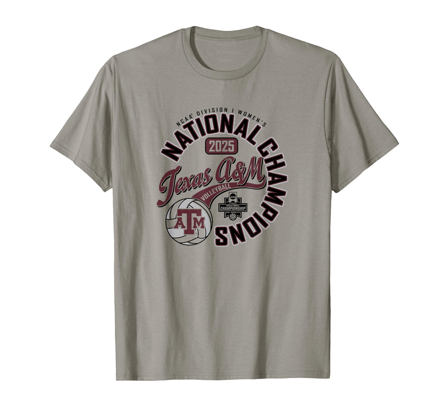 Texas A&M Aggies National Champs 2025 Volleyball White T-Shirt