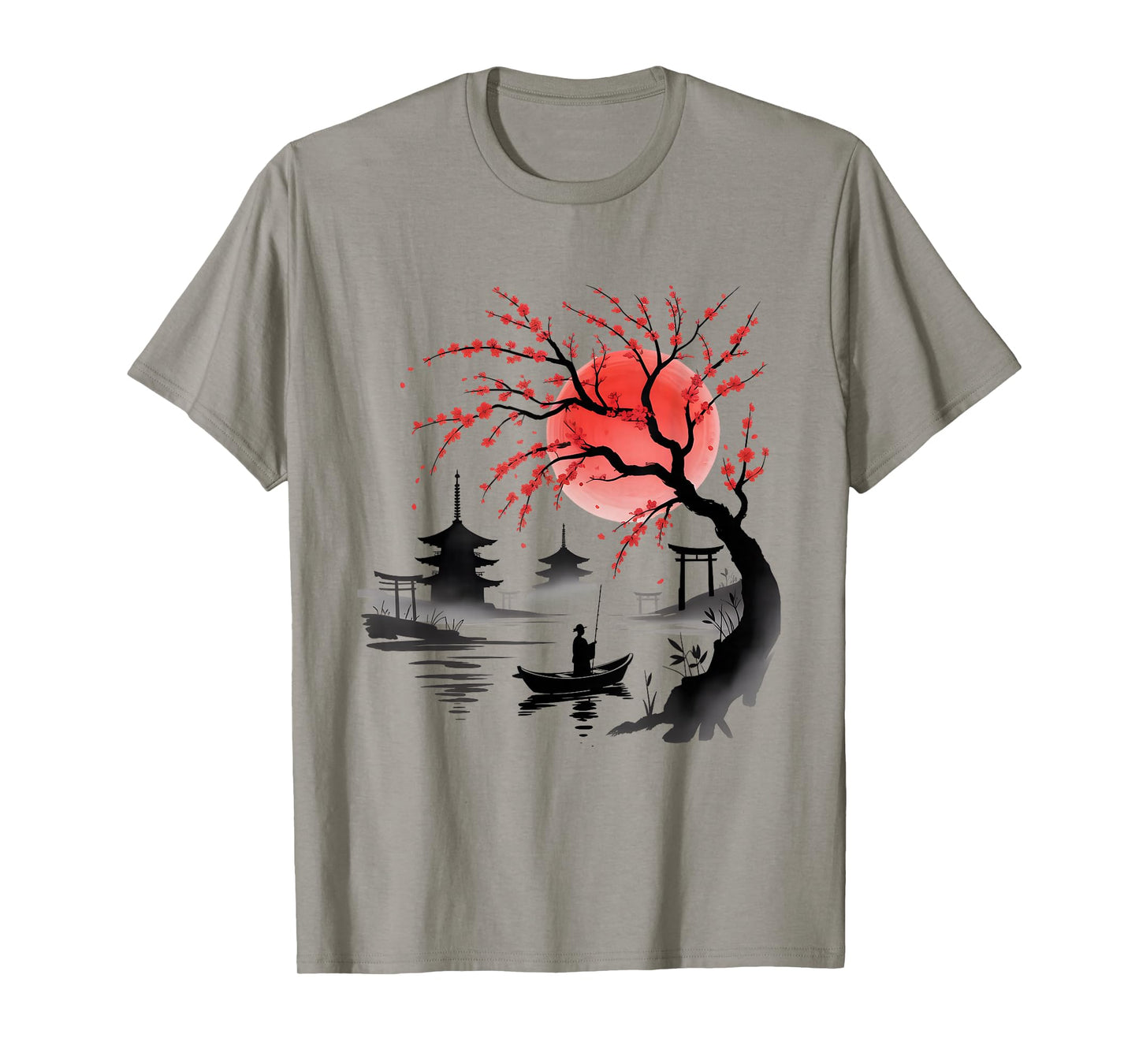 Beautiful Japanese Art Cherry Blossom Sakura Japan Graphic T-Shirt