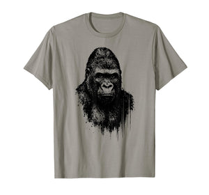 Cool Gorilla Ink Art Urban Jungle Wild Power Portrait Grunge T-Shirt