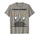 Gnomes 4 Levels of Crazy Talks to Self Argues with Self T-Shirt