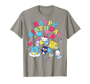 Hello Kitty and Friends Floating Ballons Happy Birthday T-Shirt