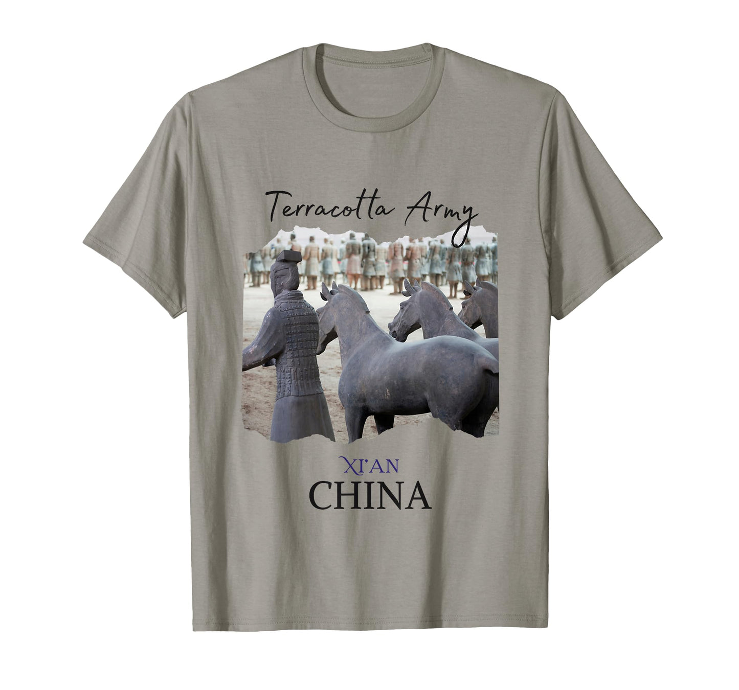Terracotta Army Xian China Relics Kids Souvenir for Men Boys T-Shirt
