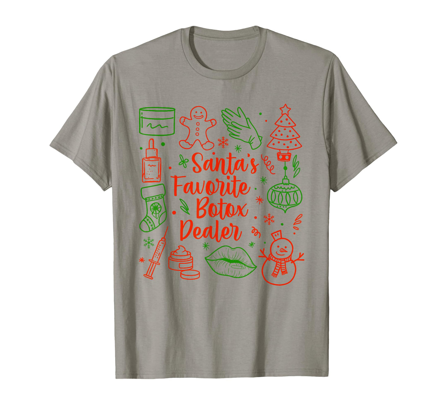 Christmas Aesthetic Injector Santa's Favorite Botox Dealer T-Shirt