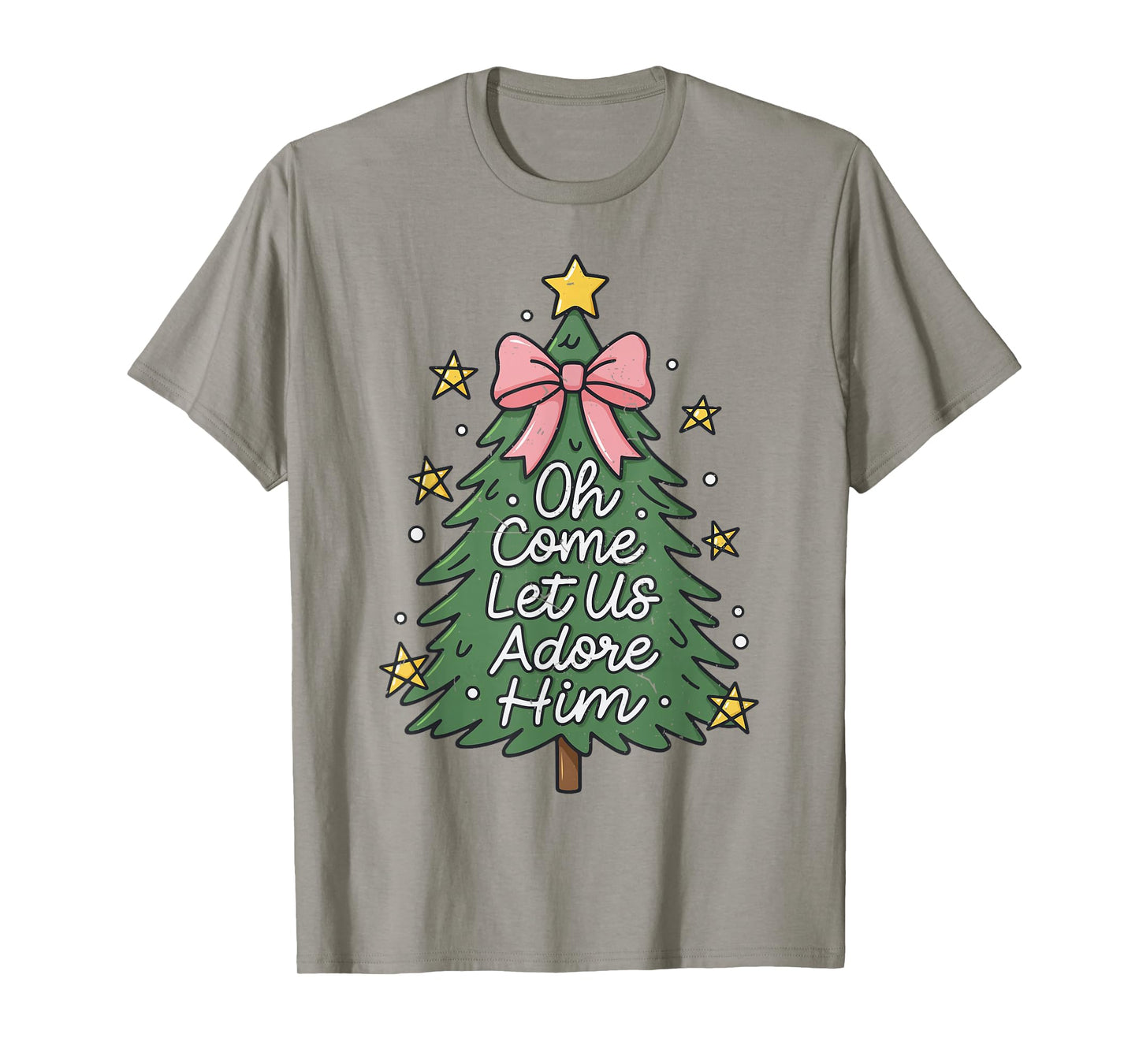 Oh Come Let Us Adore Him Toddler Girl Christian Christmas T-Shirt
