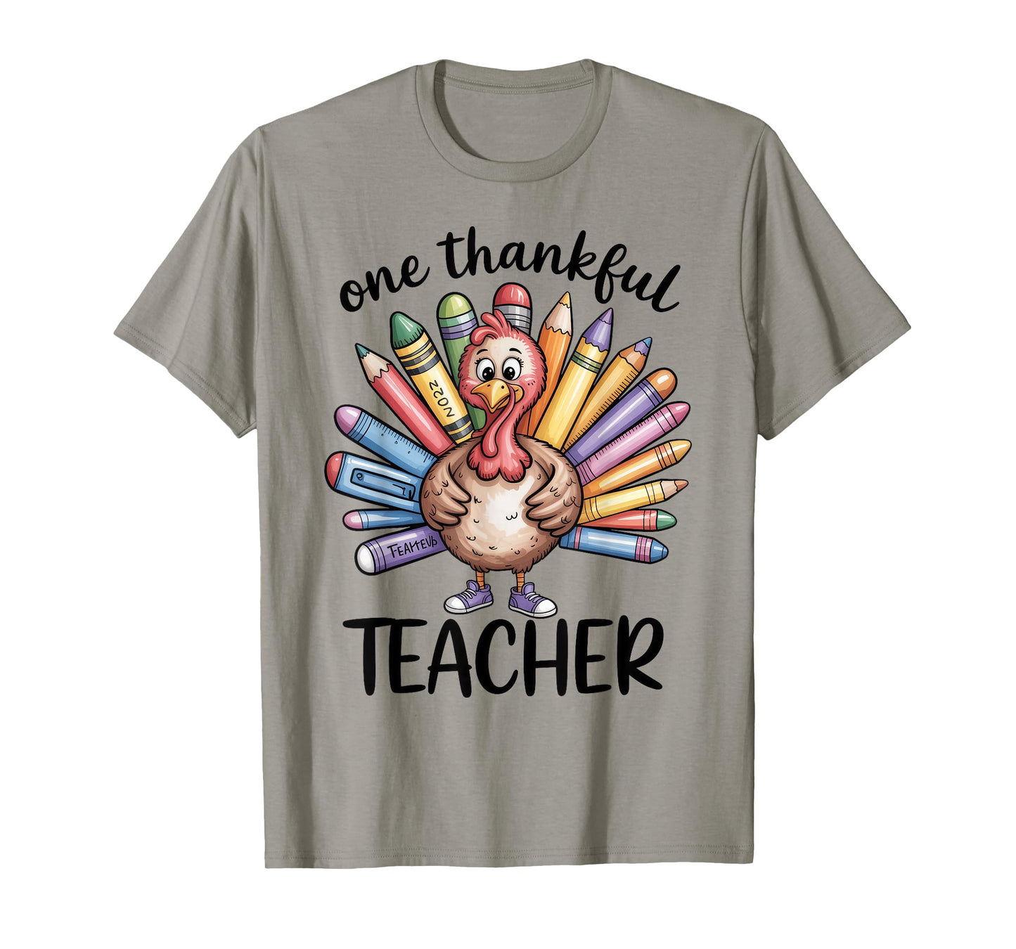 One Thankful Teacher Thanksgiving Turkey T-Shirt