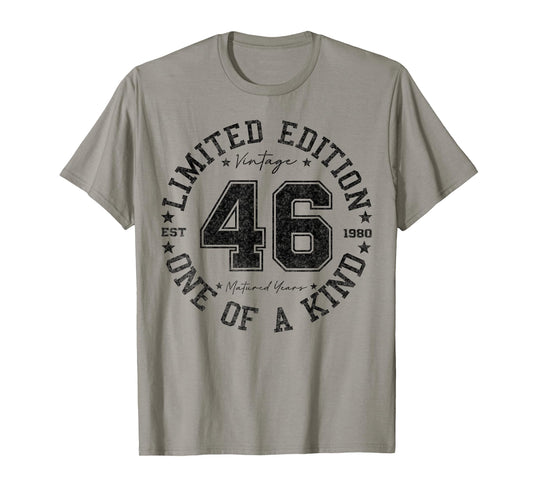 46 Year Old Gifts Vintage 1980 Limited Edition 46th Birthday T-Shirt
