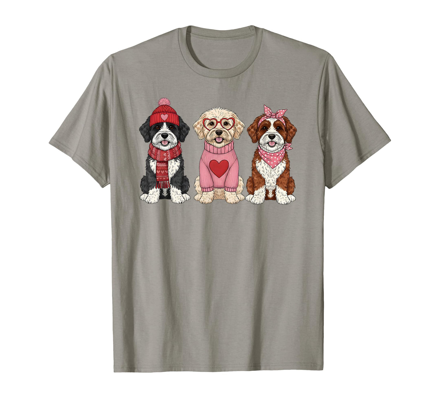 Cute Aussiedoodle Valentine Doodle Dog T-Shirt