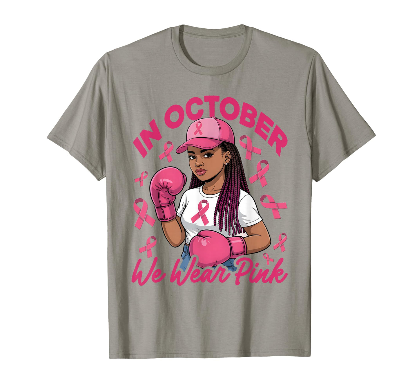 Black Breast Cancer Awareness for Women We Wear Pink T-Shirt