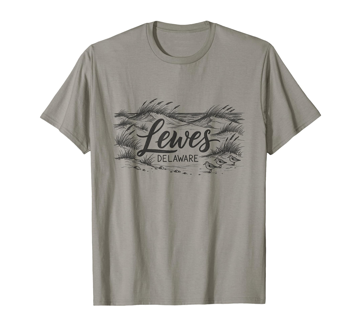 Lewes Delaware Sketch Art Design T-Shirt