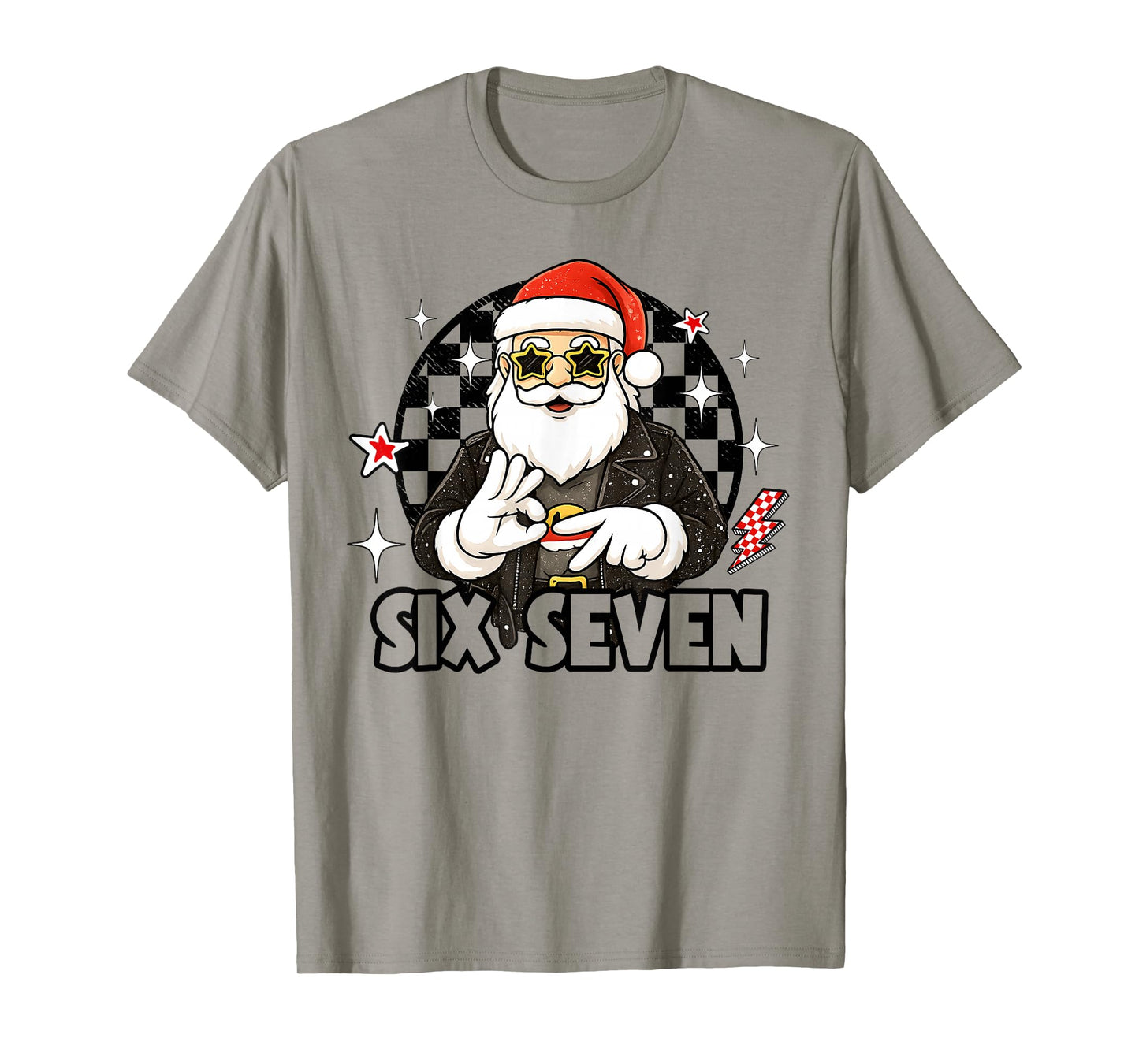 67 Meme Xmas Six Seven Santa 6 7 Christmas Men Women Kids T-Shirt