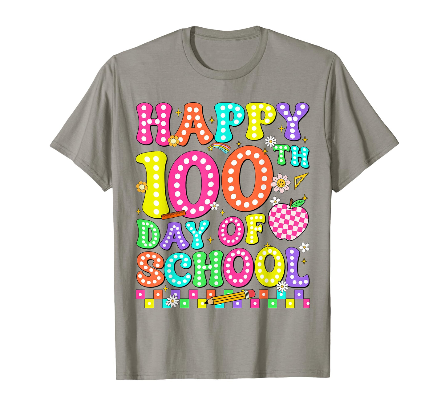 Happy 100 Days of School 100th Days Gift Teacher Girl Boy T-Shirt