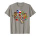 Merry Christmas Y'all Texas Map Santa Hat Mens Womens Kids T-Shirt