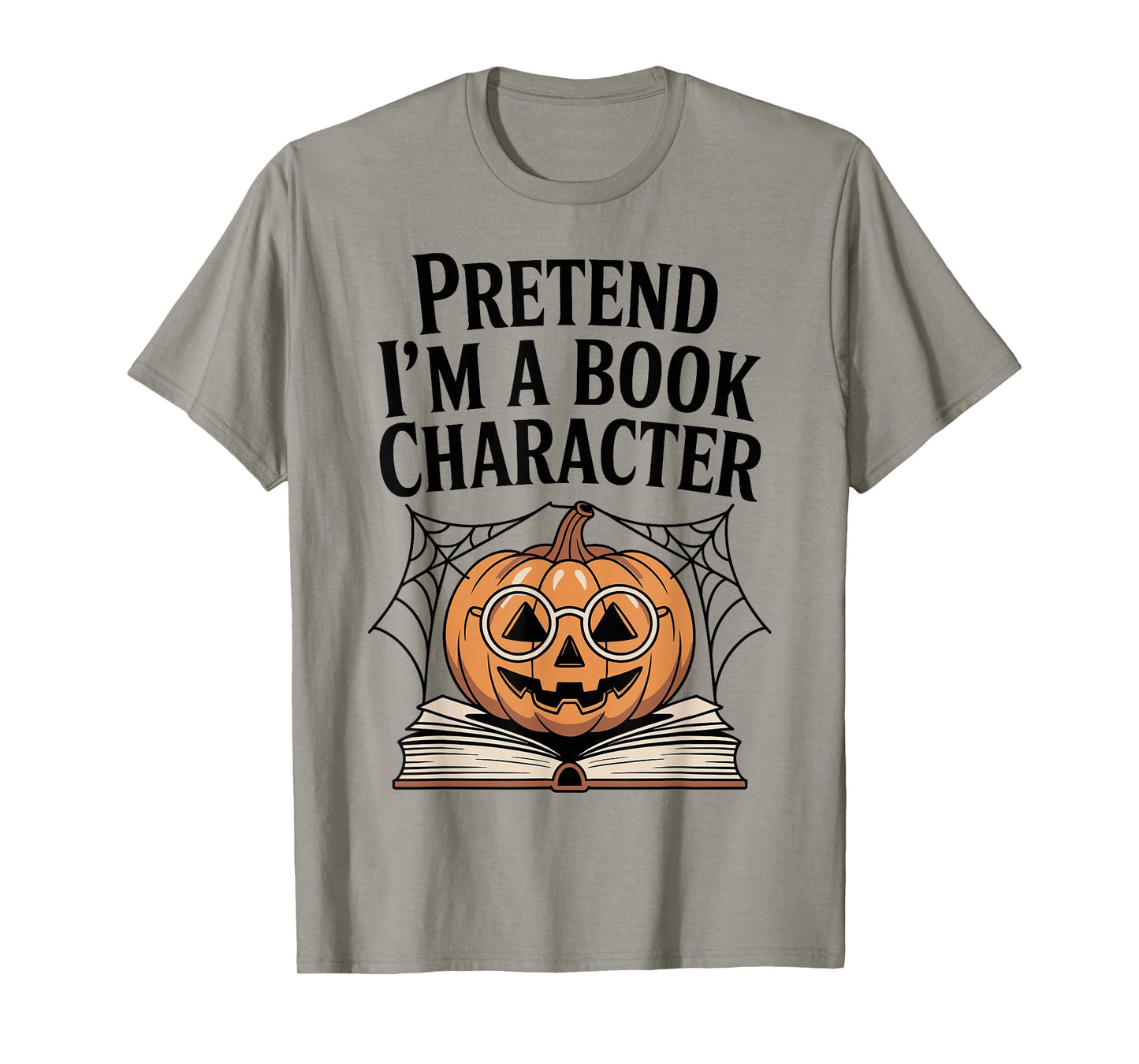 Pretend I'm A Book Character Costumes Kids Halloween Pumpkin T-Shirt