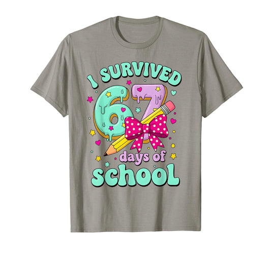 I Survived 67 Day of School for Teachers and Students T-Shirt