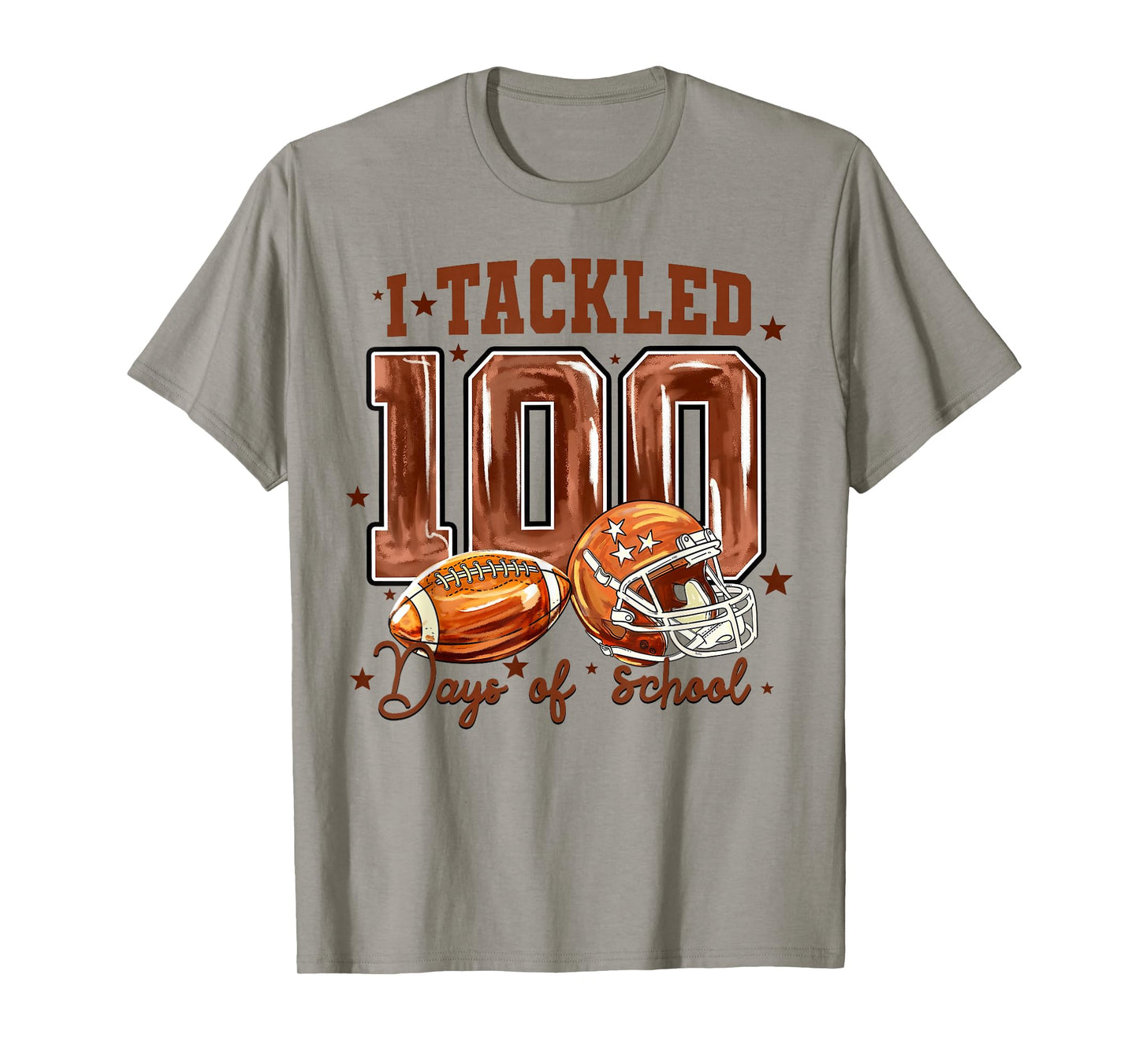 100th Day of School I Tackled 100 Days Football Boys Kids T-Shirt