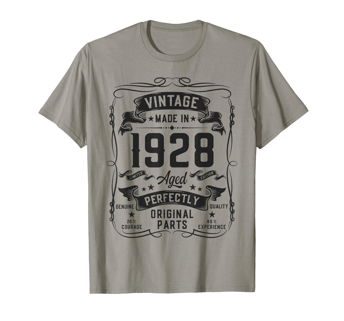 Vintage 1928 98yr 98th Birthday Gifts for Men 98 Years Old T-Shirt