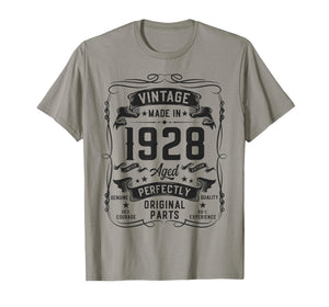 Vintage 1928 98yr 98th Birthday Gifts for Men 98 Years Old T-Shirt