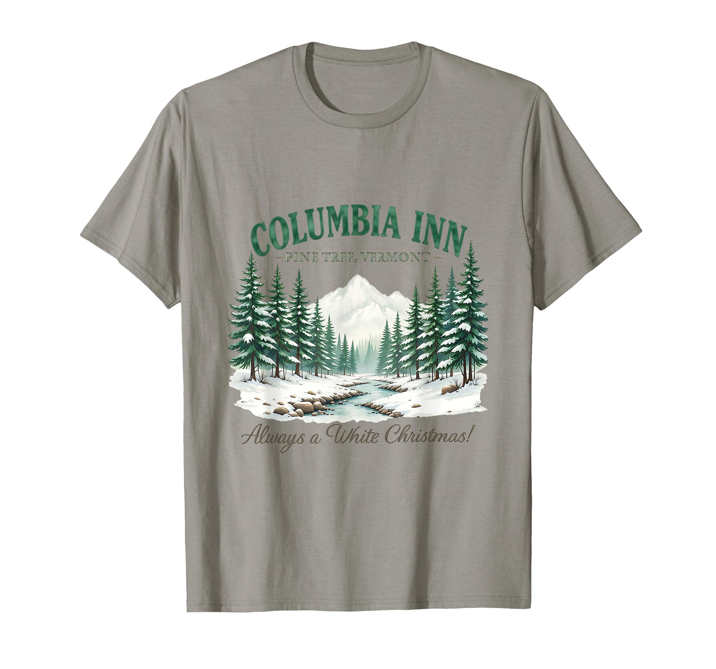 Columbia Pine Tree Vermont Xmas Winter Vintage Christmas T-Shirt