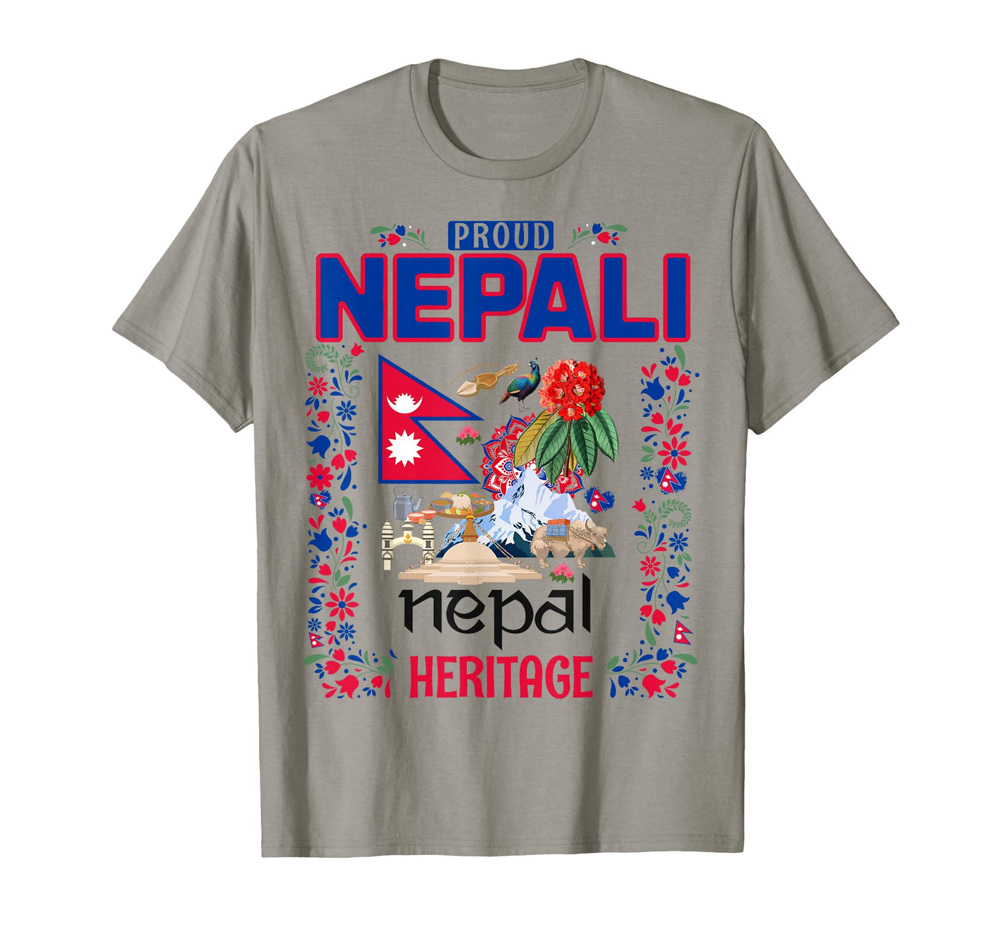 Nepal Culture Outfit Idea for Men Nepalese Nepali Flag T-Shirt