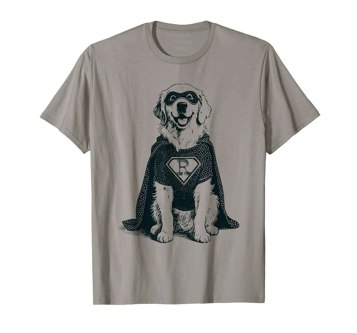 Super Retriever Hero – Happy Retriever with Mask and Cape T-Shirt