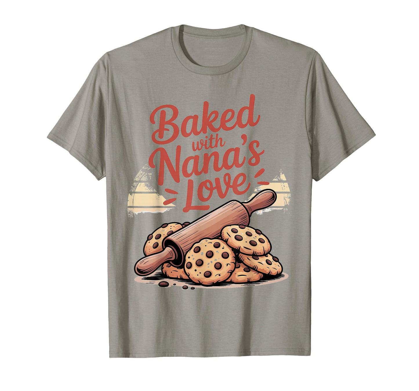 Baked with Nana's Love Rolling Pin Cookie Design T-Shirt