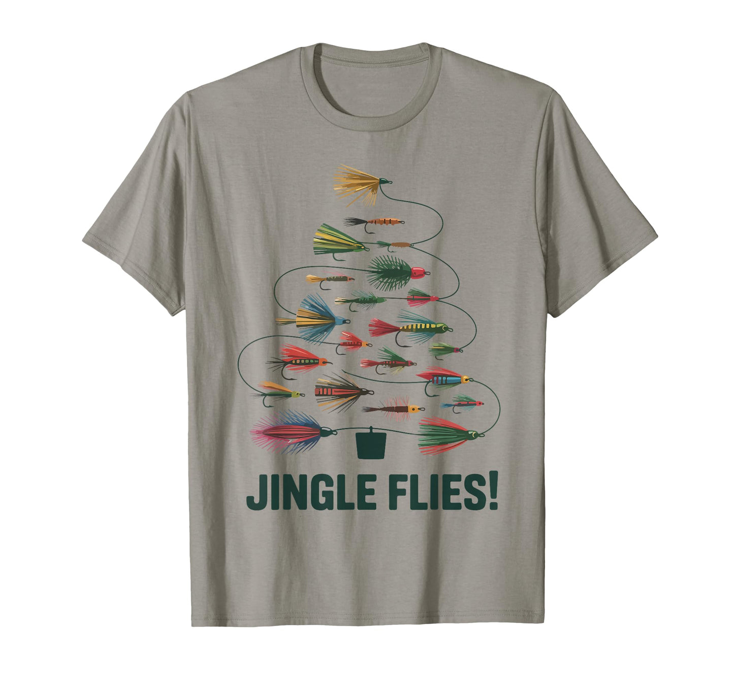 Jingle Flies Funny Fly Fishing Lure Christmas Pajama Toddler T-Shirt